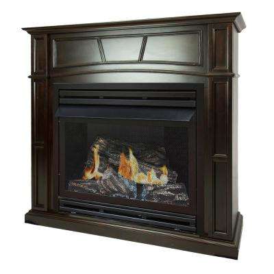 2 Sided Gas Fireplace Elegant 46 In Full Size Ventless Propane Gas Fireplace In tobacco