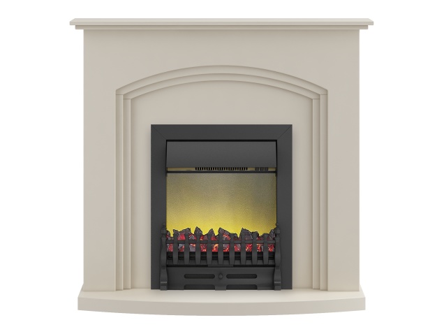 adam truro fireplace suite in cream with blenheim electric fire in black 41 inch