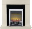 3 Panel Fireplace Screen Luxury Adam Malmo Fireplace In Cream and Black Cream with Elise Electric Fire In Chrome 39 Inch