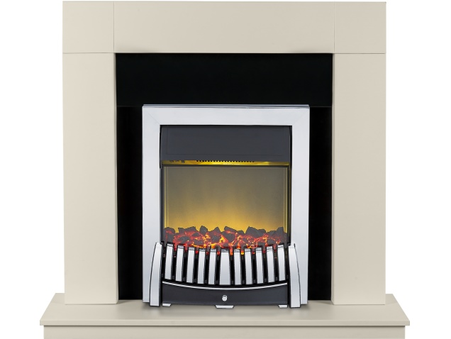 3 Panel Fireplace Screen Luxury Adam Malmo Fireplace In Cream and Black Cream with Elise Electric Fire In Chrome 39 Inch