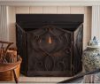 3 Panel Fireplace Screen Unique Dessau Home Bronze Flare Scroll Mesh Firescreen Me2276