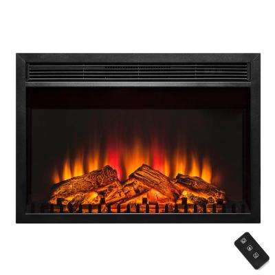 33 Inch Electric Fireplace Insert Elegant 30 In Freestanding Black Electric Fireplace Insert with Curved Tempered Glass and Remote Control
