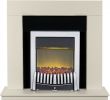 36 Electric Fireplace Luxury Adam Malmo Fireplace In Cream and Black Cream with Elise Electric Fire In Chrome 39 Inch