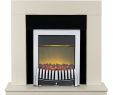 36 Electric Fireplace Luxury Adam Malmo Fireplace In Cream and Black Cream with Elise Electric Fire In Chrome 39 Inch