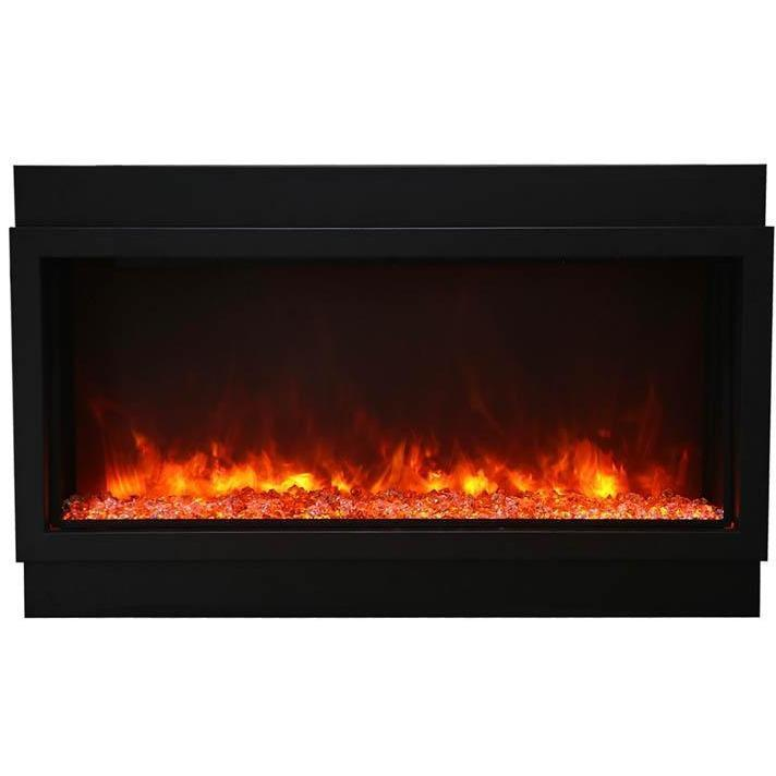 36 Inch Electric Fireplace Lovely Amantii Deep Xt Panorama Black Steel Surround Electric