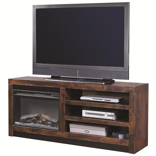 65 Fireplace Tv Stand Elegant Contemporary Alder 65 Inch Fireplace Console with 2 Shelves