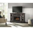 65 Inch Tv Stand with Electric Fireplace Fresh Abigail 60in Media Console Infrared Electric Fireplace In Gray Aged Oak Finish