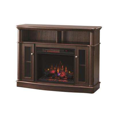 70 Inch Electric Fireplace Beautiful tolleson 48 In Tv Stand Infrared Bow Front Electric Fireplace In Mocha