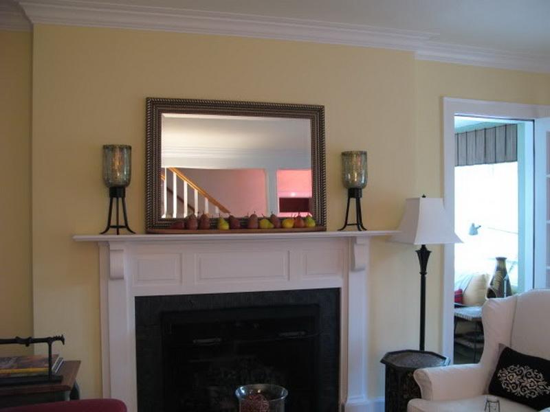 fireplace mirror above mantle your home
