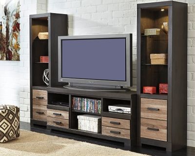 Acme Fireplace Luxury Harlinton 3 Piece Entertainment Center by ashley Homestore