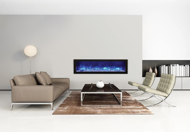 Amantii Panorama Series 60″ Slim Indoor or Outdoor Electric Fireplace BI 60 SLIM OD
