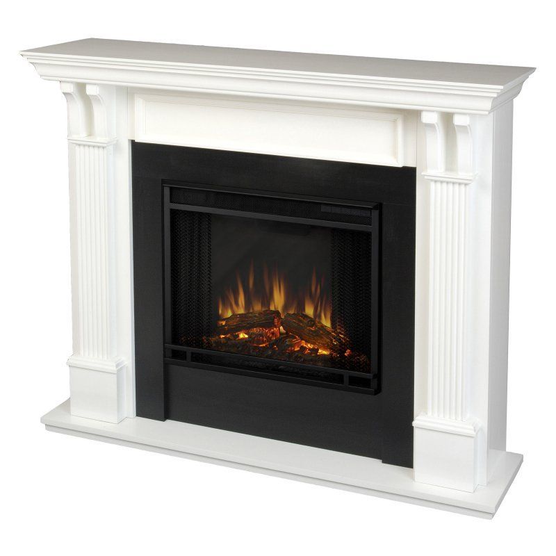 Ambiance Fireplace Elegant Real Flame ashley Indoor Electric Fireplace White