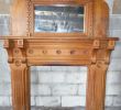 Antique Fireplace Mantel Unique Antique Fireplace Mantle Eastlake Mirror butternut Wood