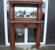 Antique Fireplace Mantels and Surrounds Beautiful C1900 Victorian Tiger Oak Mirror Over Fireplace Mantel or