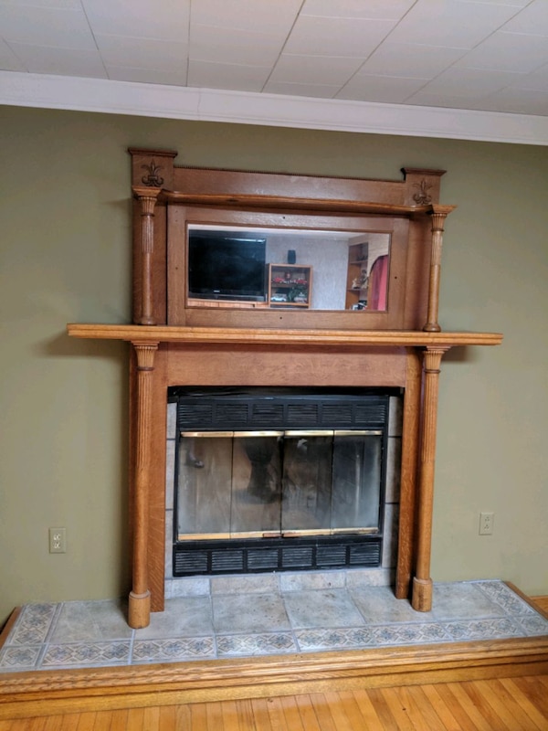 Antique Fireplace Mantels New Antique Oak Fireplace Mantel with Mirror