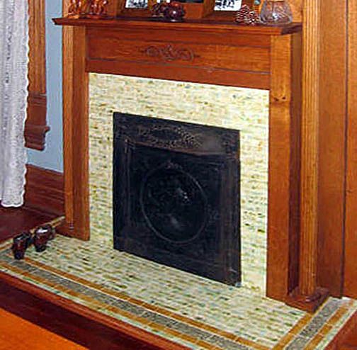 Antique Fireplace Unique Fantastic Reproduction Handmade Victorian Style "mottled