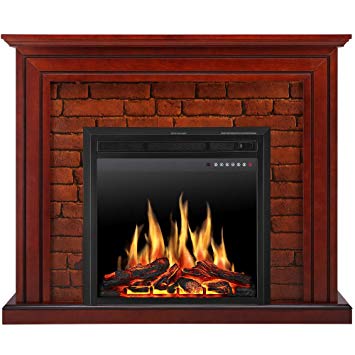 Antique White Electric Fireplace Unique Jamfly Electric Fireplace Mantel Package Traditional Brick Wall Design Heater with Remote Control and Led touch Screen Home Accent Furnishings