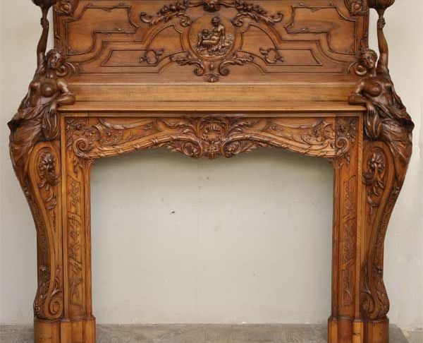 Antique Wooden Fireplace Mantel Beautiful Exceptionnal Antique Walnut Louis Xv Style Fireplace Wood