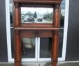 Antique Wooden Fireplace Mantel Elegant C1900 Victorian Tiger Oak Mirror Over Fireplace Mantel or