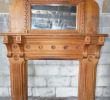 Antique Wooden Fireplace Mantel Unique Antique Fireplace Mantle Eastlake Mirror butternut Wood