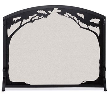 Arched Fireplace Screens Lovely Single Panel Grand Oak Iron Fireplace Screen