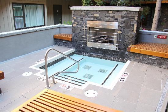 smaller hot tub with gas fireplace Picture of Banff Aspen banff aspen lodge