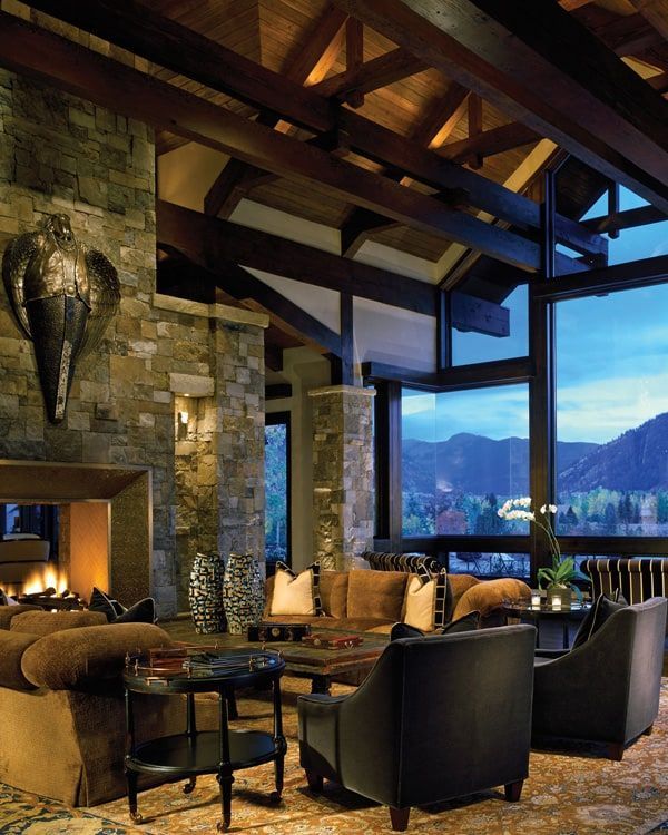 Aspen Fireplace New Bavarian Style Luxury Mountain Retreat In aspen