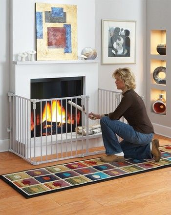 Babyproof Fireplace Screen New Expandable Metal Fireplace Safety Gate Image to