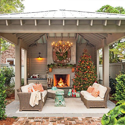Outdoor Fireplace Wall Decor Fireplace Design Ideas image
