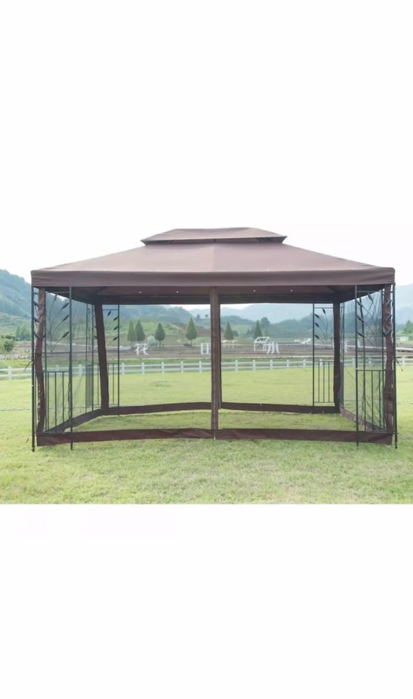 Backyard Pavilion with Fireplace Awesome 10×10 Outdoor Gazebo Steel Frame Vented Garden Canopy Tent with Mosquito Netting Backyard