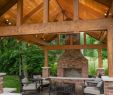 Backyard Pavilion with Fireplace Awesome Pavilion with Fireplace and Gabled Ceiling