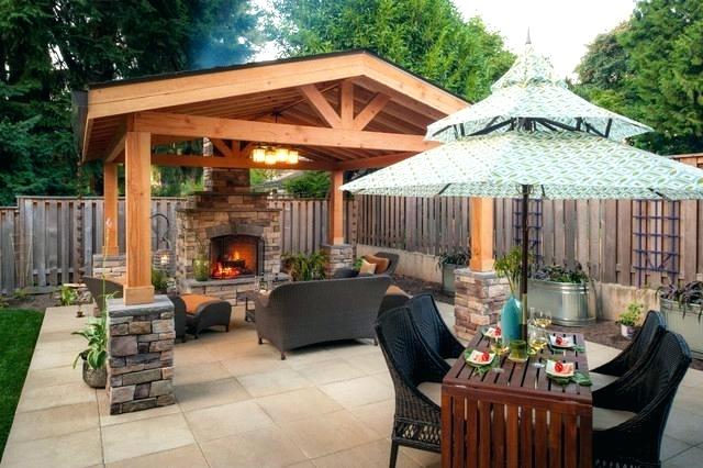 Backyard Pavilion with Fireplace Lovely Gazebo with Fire Pit – atsautoparts