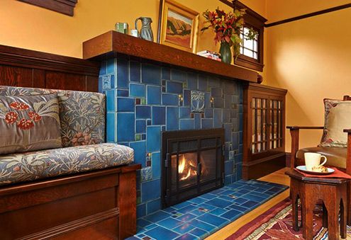 Batchelder Fireplace Luxury Motawi Caribbean Blue Collage Fireplace by Michelle Nelson