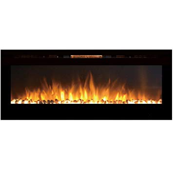 Regal Flame Astoria 60" Pebble Built in Ventless Recessed Wall Mounted Electric Fireplace Better than Wood Fireplaces Gas Logs Inserts Log Sets 510ODzJJReL SY355