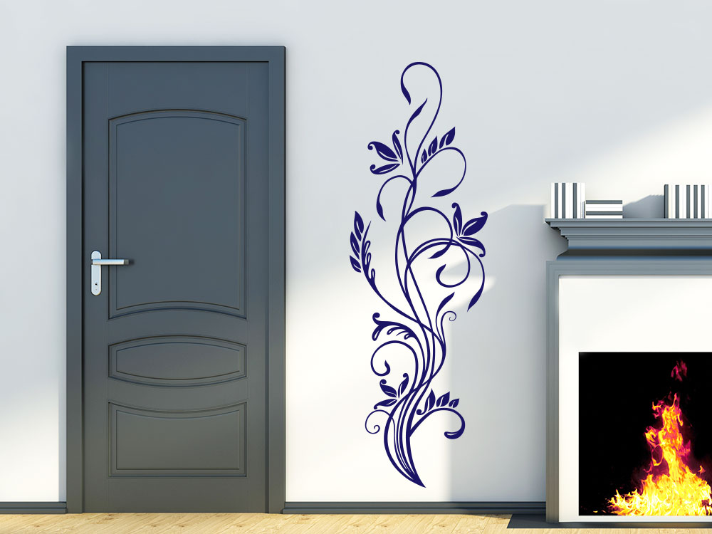 Black Fireplace Doors Luxury Wandtattoo Florales Zierornament