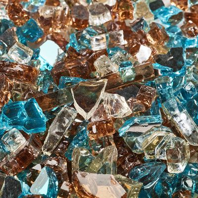 Blue Fireplace Glass Beautiful Fire Glass Blends Gardening