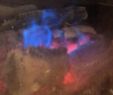 Blue Fireplace Glass Unique Fire In My Fireplace Added Chemicals to Create Blue Flames