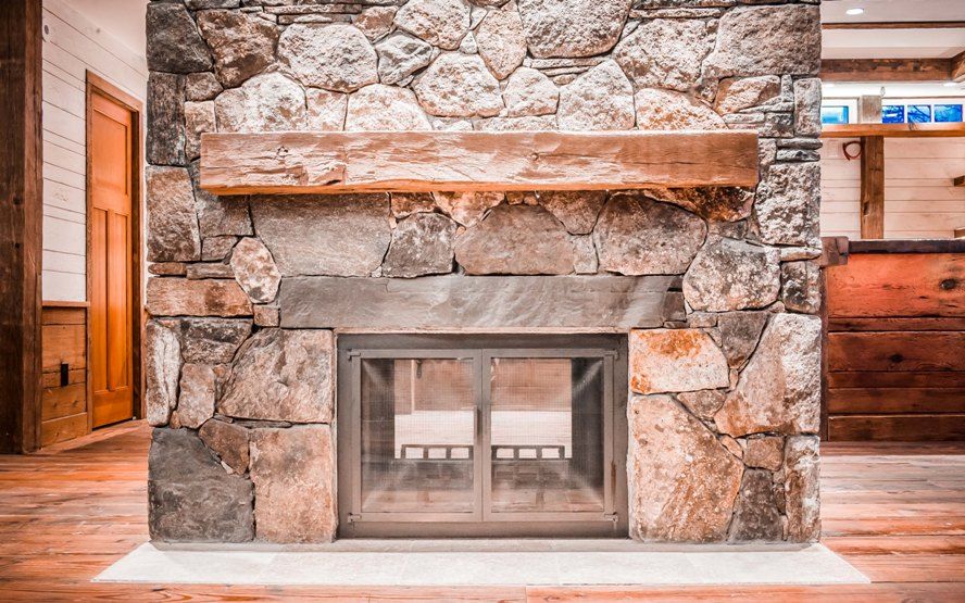 Brick and Stone Fireplace New See Through Double Sided Wood Buring Fireplace