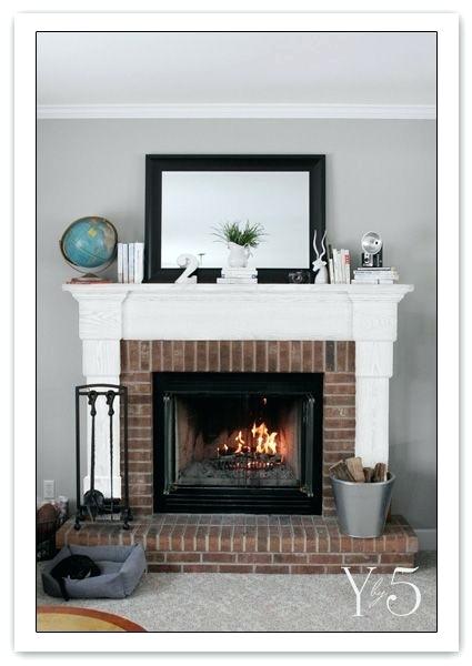 lovely white fireplace mantel decorating idea onto the home and mantle on brick fireplace home design ideas