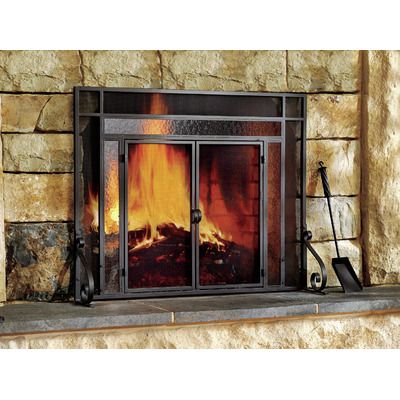 2 Door Steel Flat Guard Fireplace Fire Screen Black Plow f072d c6c5dbe01c7b1c49b3af93 fireplace cover fireplace screens