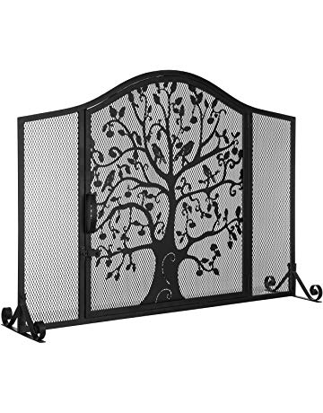 Brushed Nickel Fireplace Screen Elegant Shop Amazon