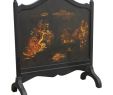 Brushed Nickel Fireplace Screen Lovely Black Lacquer Chinoiserie Decorated Fireplace Screen at 1stdibs