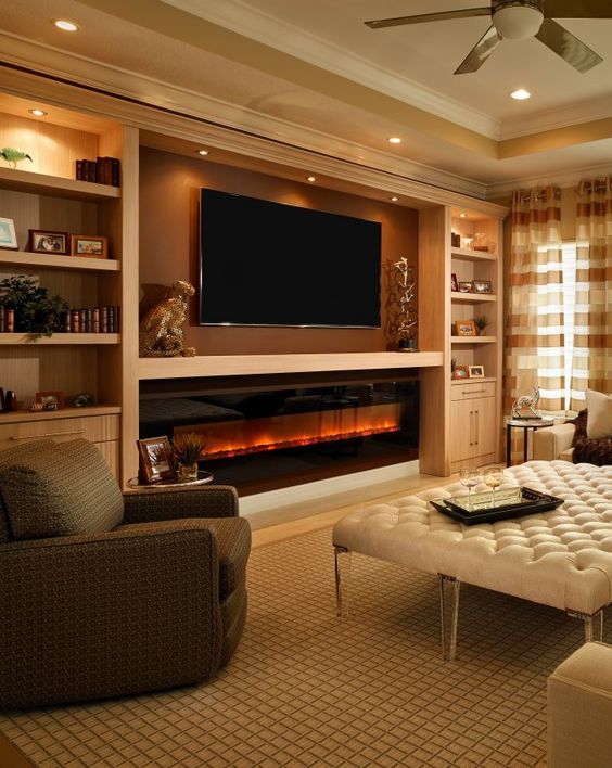 Built In Fireplace Beautiful Electric Fireplace Ideas with Tv – the Noble Flame