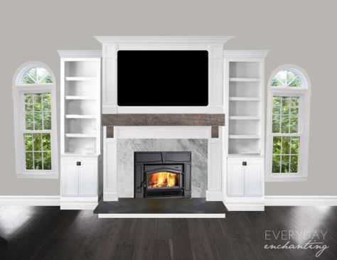 Built In Shelves Around Fireplace Plans New Natural and Neutral Family Room Inspiration