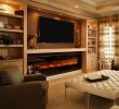 Built In Shelves Fireplace Best Of Glowing Electric Fireplace with Wood Hearth and Mantel