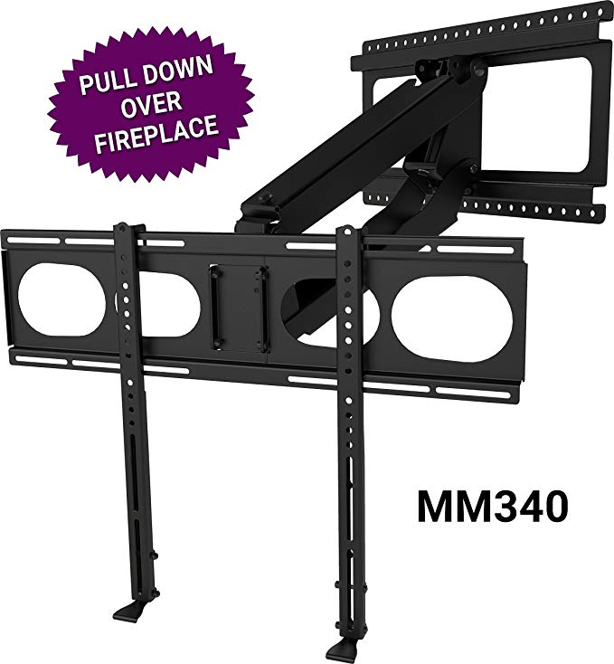 Can You Mount A Tv Above A Fireplace Elegant Mantelmount Mm340 Fireplace Pull Down Tv Mount