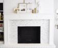 Can You Paint A Brick Fireplace Awesome Diy Marble Fireplace & Mantel Makeover