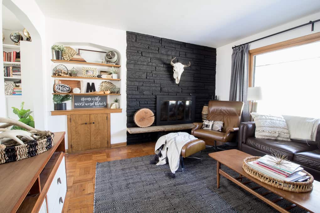 Can You Paint A Brick Fireplace Inspirational Black Painted Fireplace How to Paint Stone Fireplace