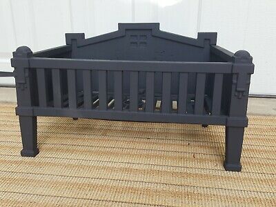 Antique Cast Iron Coal Basket Fireplace Grate Log