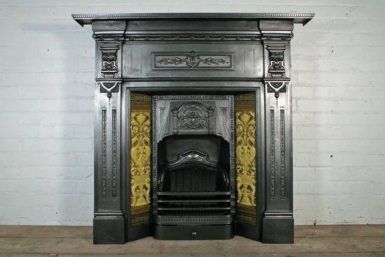 Cast Iron Fireplace Insert Awesome Antique Late Victorian Cast Iron Bination Fireplace with